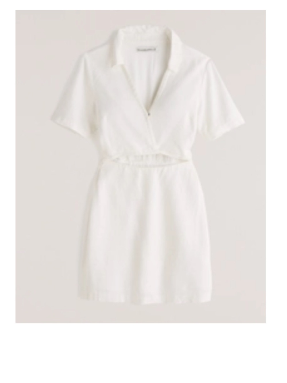 Abercrombie Linen Blend Cut Out Shirt Dress
